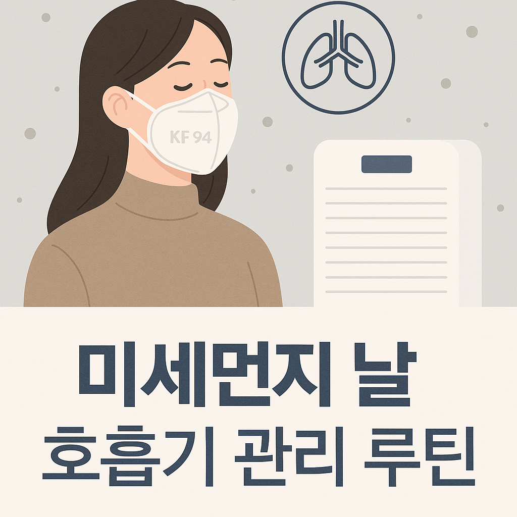 미세먼지 날 호흡기 관리 루틴