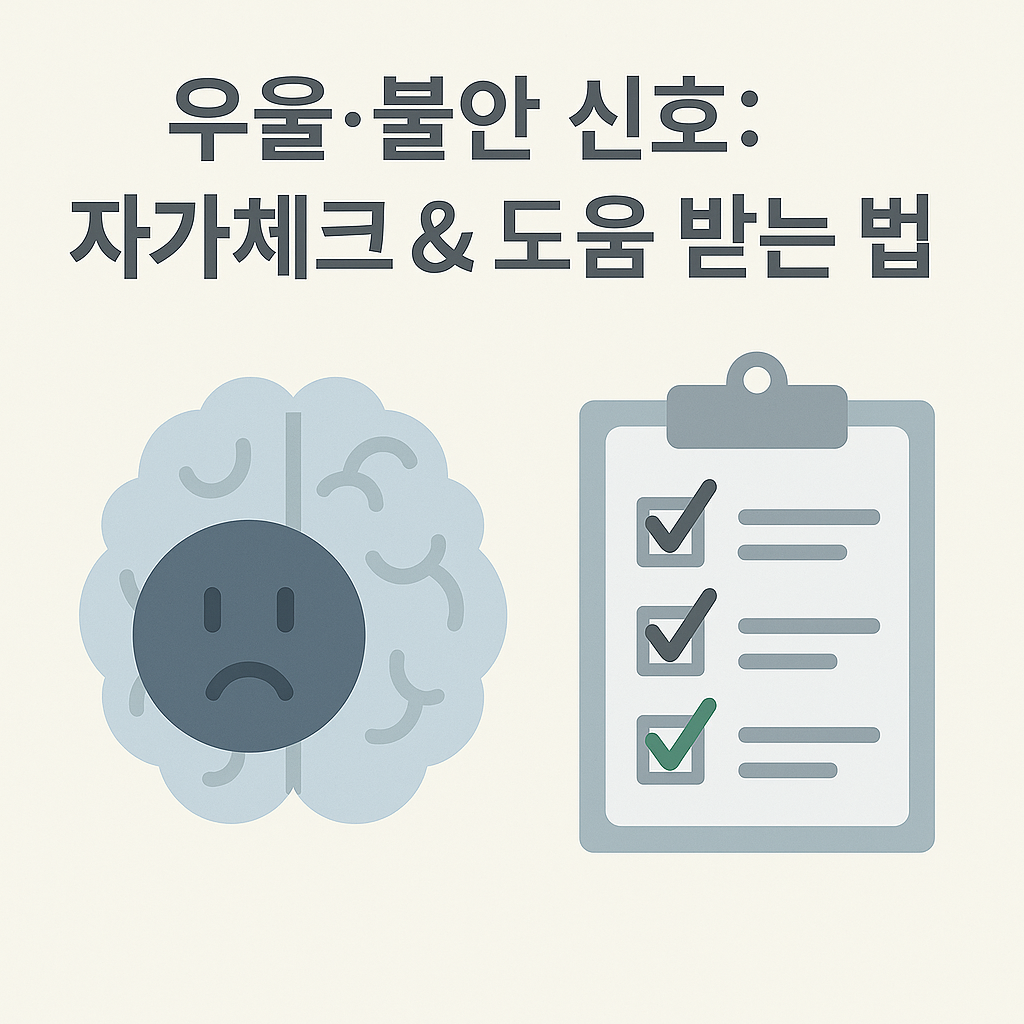 우울·불안 신호: 자가체크 & 도움 받는 법