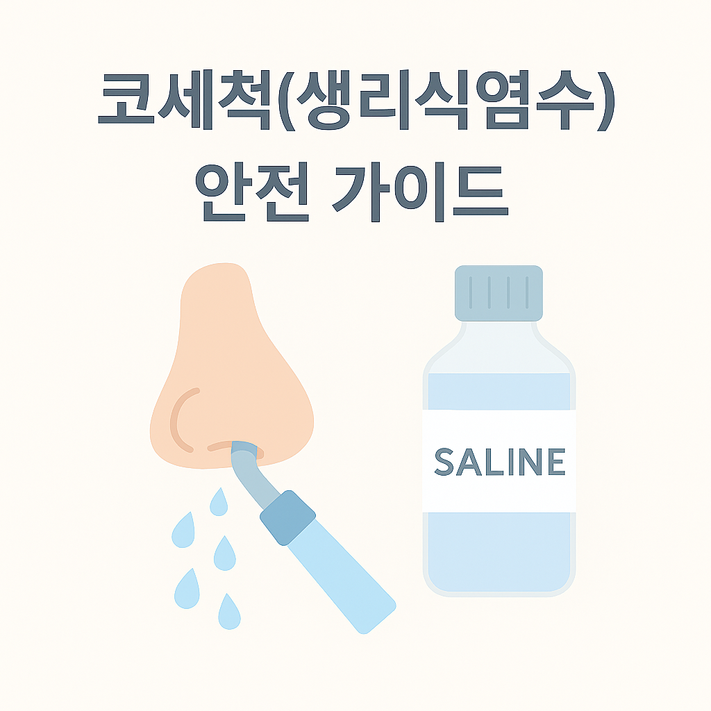코세척(생리식염수) 안전 가이드
