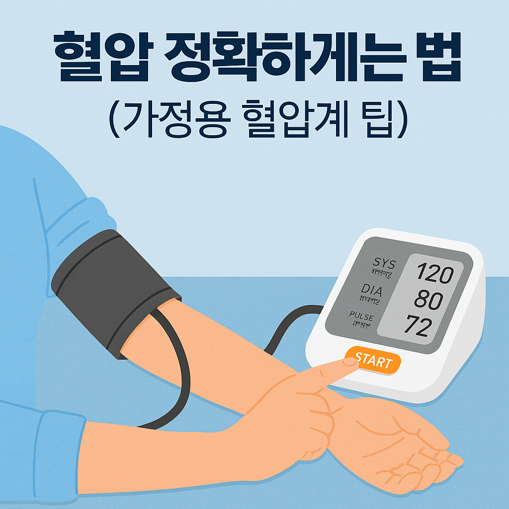 혈압 정확하게 재는 법(가정용 혈압계 팁)