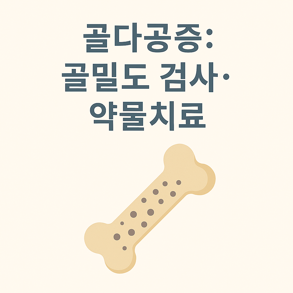 골다공증: 골밀도 검사·약물치료