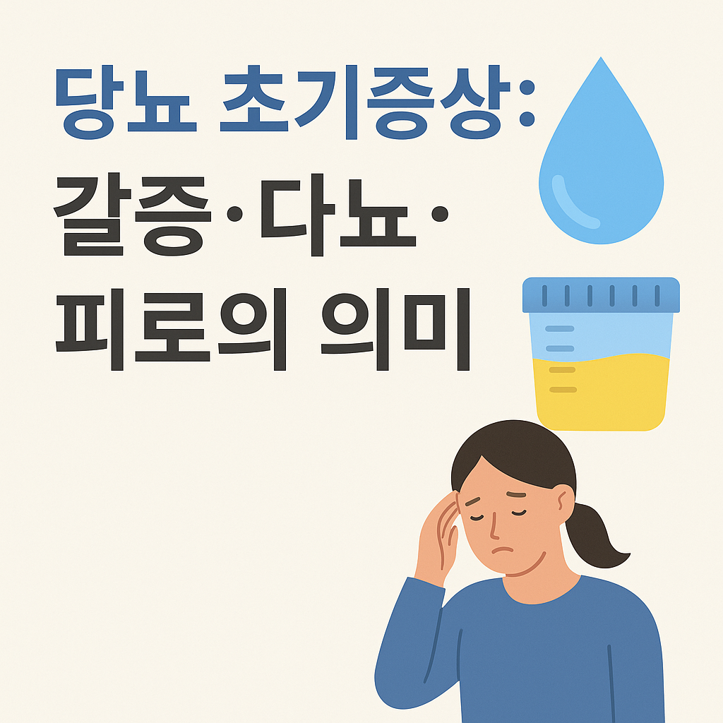 당뇨 초기증상 갈증·다뇨·피로의 의미