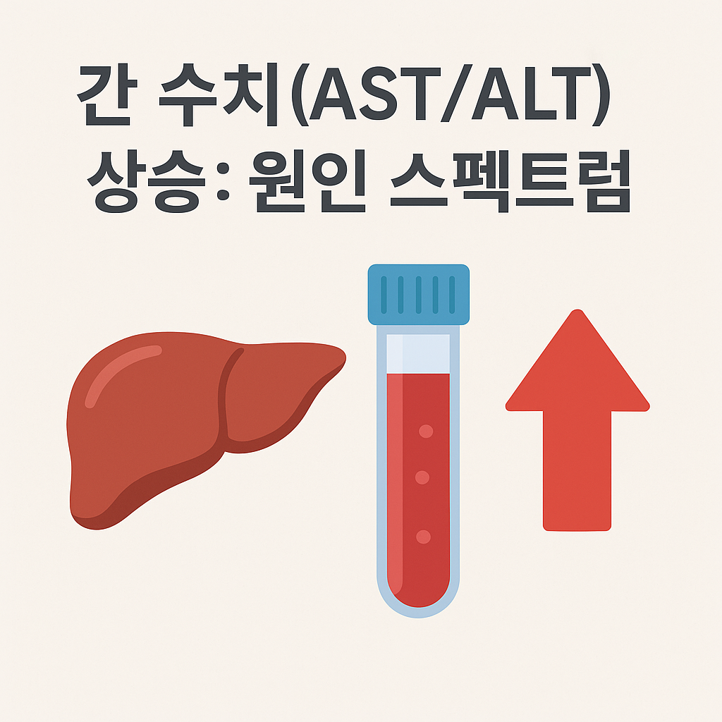 간 수치(AST/ALT) 상승 원인 스펙트럼