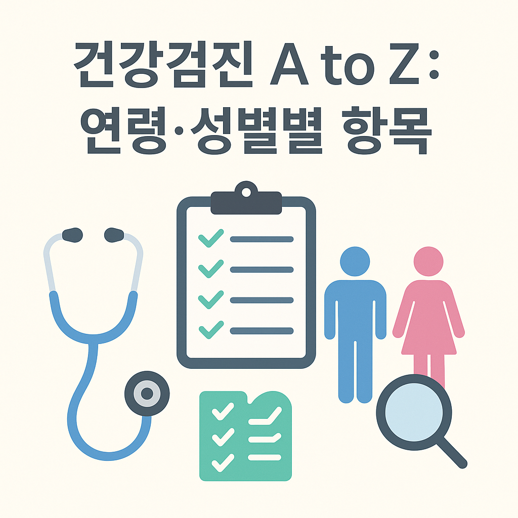 건강검진 A to Z: 연령·성별별 항목