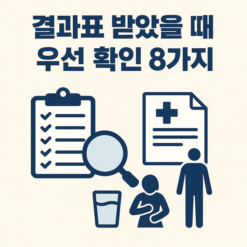 결과표 받았을 때 우선 확인 8가지