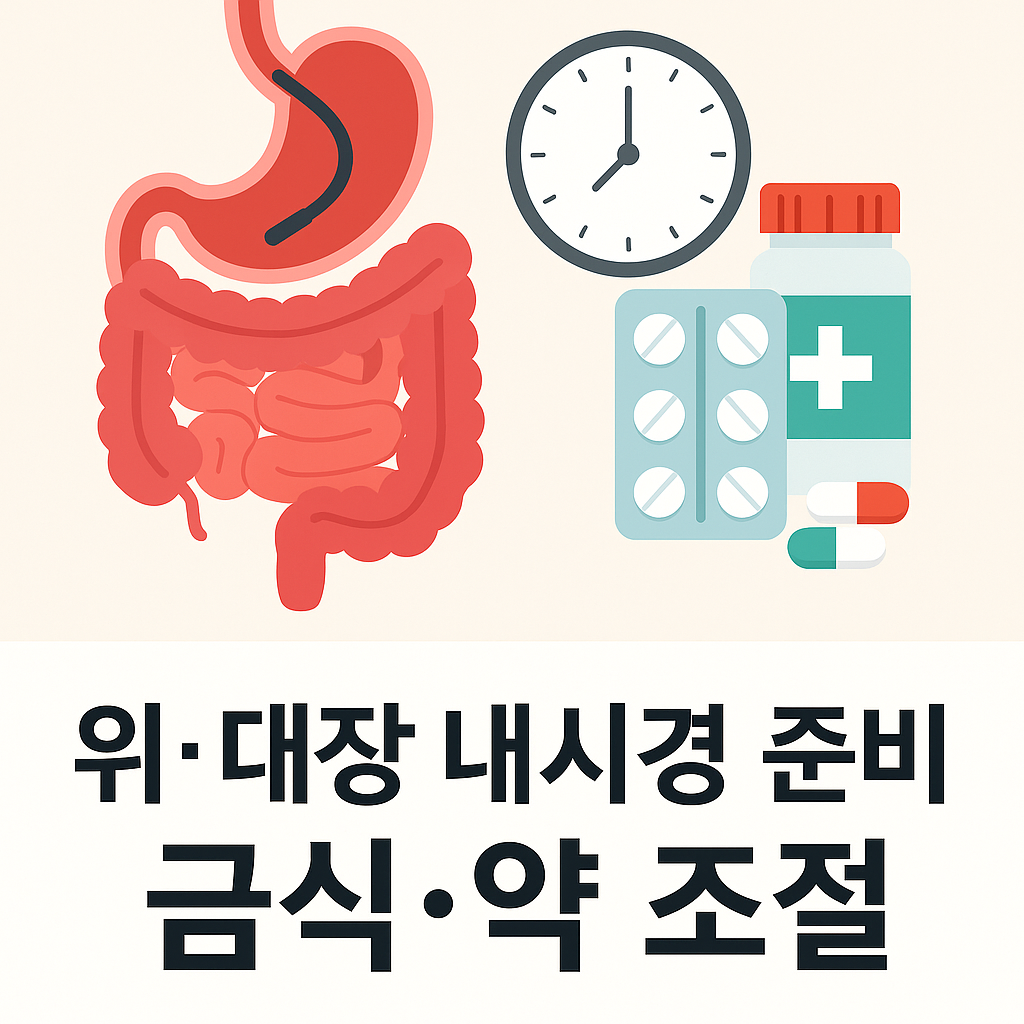 위·대장 내시경 준비: 금식·약 조절