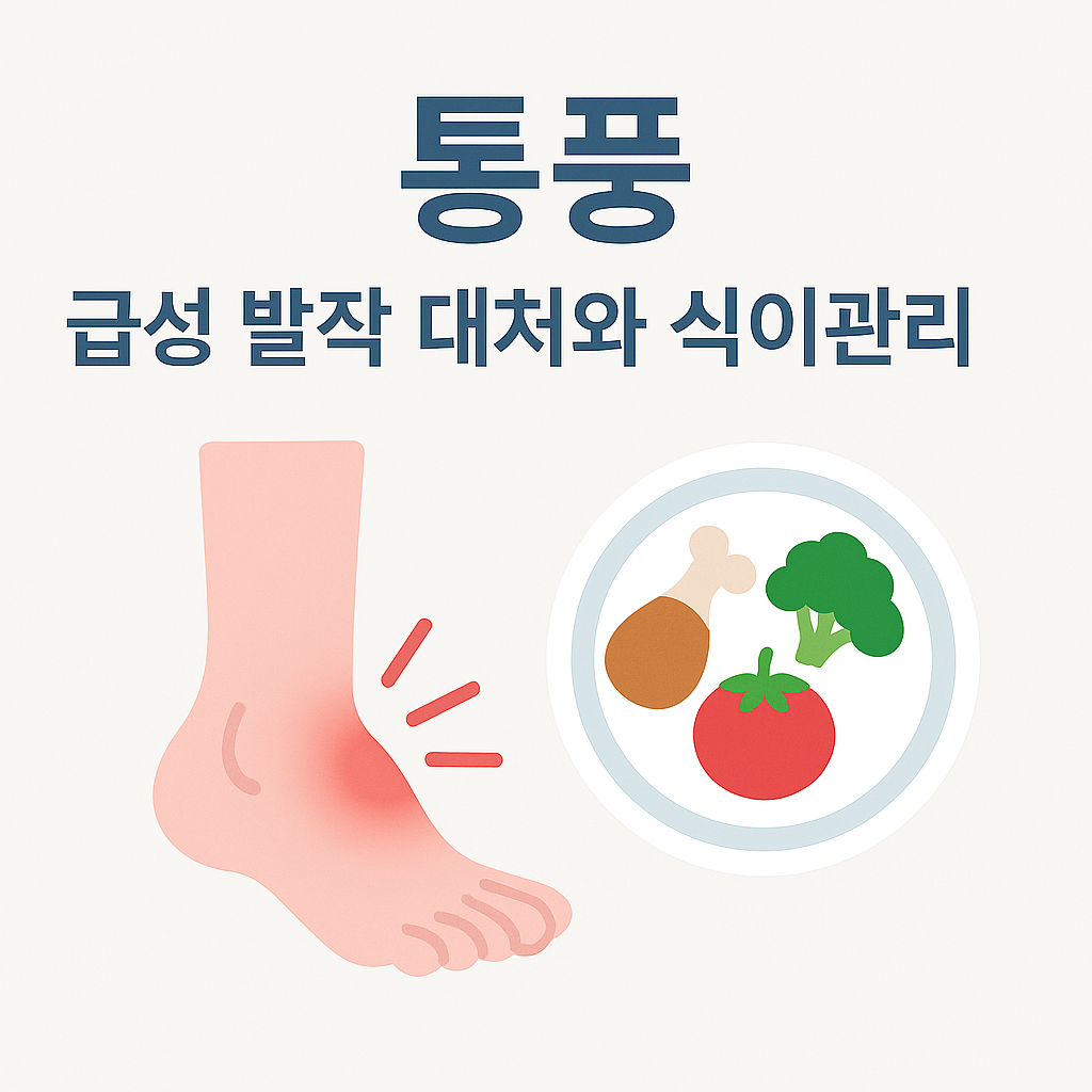 통풍 급성 발작 대처와 식이관리