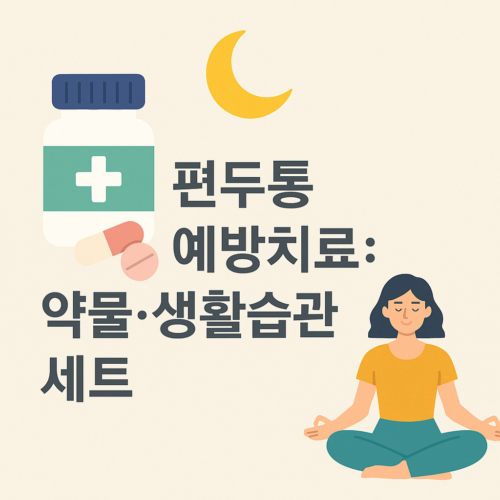 편두통 예방치료 약물·생활습관 세트