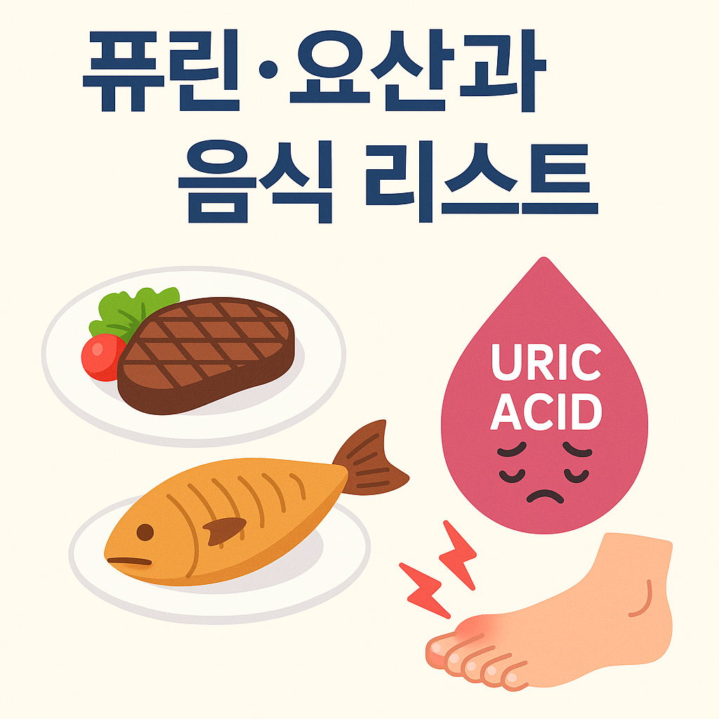 퓨린·요산과 음식 리스트
