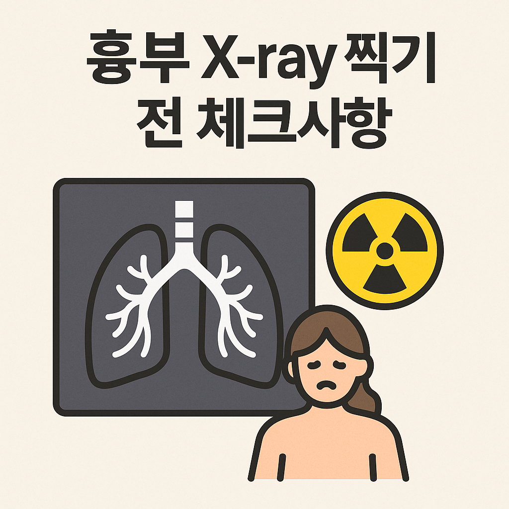 흉부 X-ray 찍기 전 체크사항